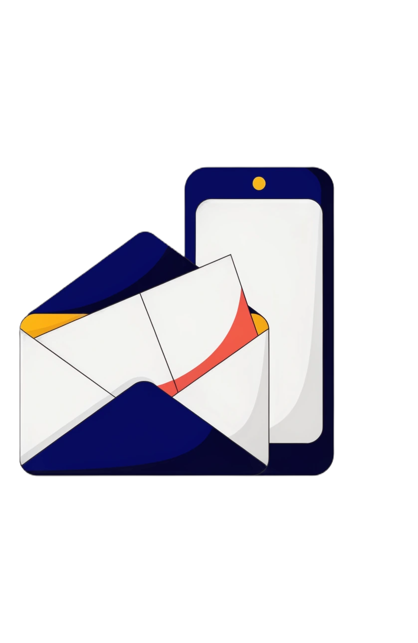 Anteprima di un QR Code Email su smartphone