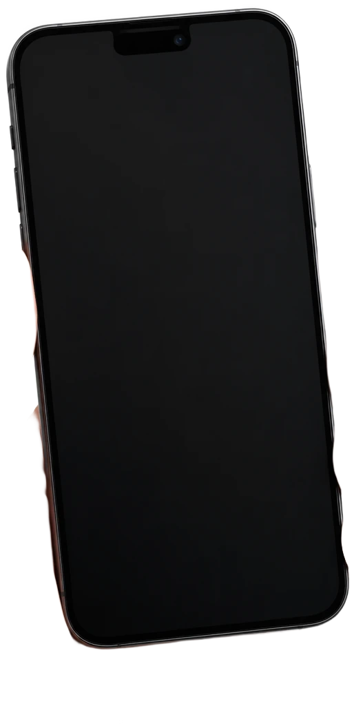 Una mano tiene uno smartphone che mostra un QR Code DenQr